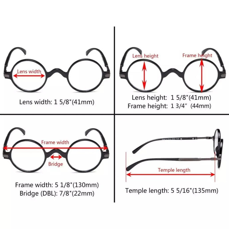 eyekeeper.com 6 Pack Round Professor Reading Glasses R077B Eyeglasses