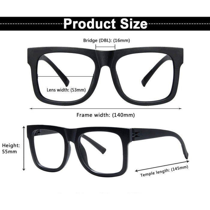 Eyekeeper - 6 Pack Screwless Metalless Oversized Reading Glasses R2316