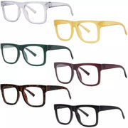 eyekeeper.com 6 Pack Screwless Metalless Oversized Reading Glasses R2316 Eyeglasses