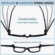 eyekeeper.com 6 Pack Screwless Metalless Oversized Reading Glasses R2316 Eyeglasses