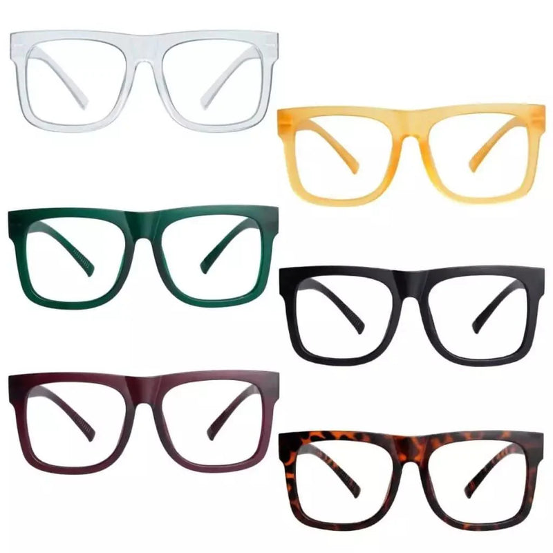 eyekeeper.com 6 Pack Screwless Metalless Oversized Reading Glasses R2316 Eyeglasses