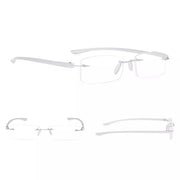 eyekeeper.com 6 Pack Small Classic Rectangle Reading Glasses Rimless Readers R14001 Eyeglasses