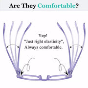 eyekeeper.com 6 Pack Square Screwless Metalless Reading Glasses NR144 Eyeglasses