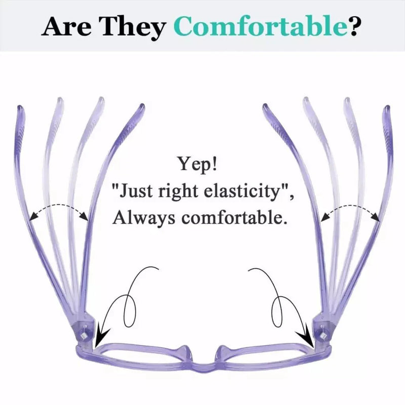 eyekeeper.com 6 Pack Square Screwless Metalless Reading Glasses NR144 Eyeglasses