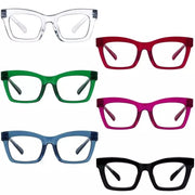 eyekeeper.com 6 Pack Thick Spring Hinge Metalless Screwless Reading Glasses NR2308 Eyeglasses