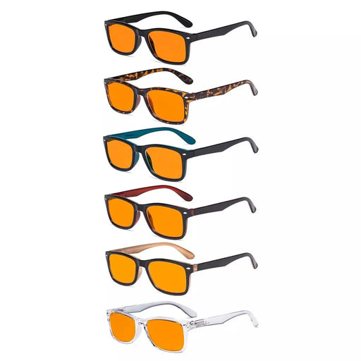 eyekeeper.com 6 Pack Vintage Blue Light Blocking Reading Glasses DSR075 Eyeglasses