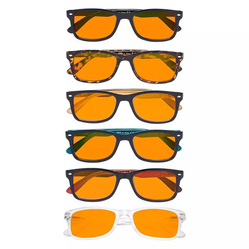 eyekeeper.com 6 Pack Vintage Blue Light Blocking Reading Glasses DSR075 Eyeglasses