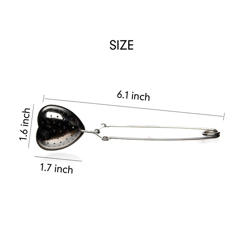 Paavani Ayurveda Heart Tea Infuser | Stainless Steel Strainer for Loose-Leaf Tea Rituals simple