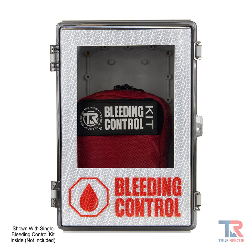 True Rescue Individual Bleeding Control Cabinet Cabinet White Smoke Non-Alarmed,Alarmed