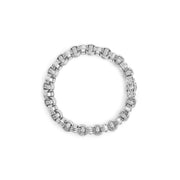 Bids.com 14K White Gold 1/2 Cttw Diamond Knotted Byzantine Link Bracelet (H-I Color, I2-I3 Clarity) - 7" Inches Bracelets