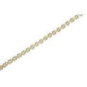 Bids.com 10K Yellow Gold 1/2 Cttw Diamond Alternating X-Link Bracelet Bracelets