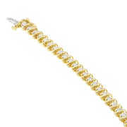 Bids.com 14K Yellow Gold Round Cut Diamond Spiral Link Bracelet (3.00 cttw, H-I Color, SI2-I1 Clarity) Bracelets