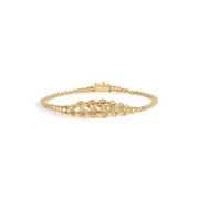 Bids.com 10K Yellow Gold 1/4 Cttw Round-Cut Diamond Basket Weave Rope Chain Style 7" Bracelet (H-I Color, I1-I2 Clarity) Bracelets