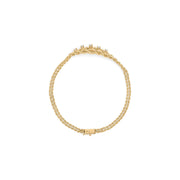 Bids.com 10K Yellow Gold 1/4 Cttw Round-Cut Diamond Basket Weave Rope Chain Style 7" Bracelet (H-I Color, I1-I2 Clarity) Bracelets