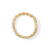 Bids.com 14K Yellow Gold 8.00 Cttw Champagne Diamond Floral Cluster Halo Link Bracelet (H-I Color, I1-I2 Clarity) Bracelets
