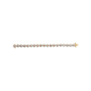 Bids.com 14K Yellow Gold 8.00 Cttw Champagne Diamond Floral Cluster Halo Link Bracelet (H-I Color, I1-I2 Clarity) Bracelets