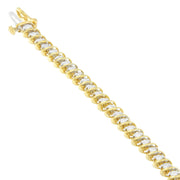 Bids.com 18K Yellow Gold Round Cut Diamond Spiral Link Bracelet (2.00 cttw, I-J Color, I1-I2 Clarity) Bracelets