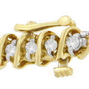 Bids.com 18K Yellow Gold Round Cut Diamond Spiral Link Bracelet (2.00 cttw, I-J Color, I1-I2 Clarity) Bracelets
