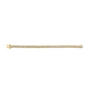 Bids.com 18K Yellow Gold 4.0 Cttw Round-Cut Diamond S-Link 7" Inch Tennis Bracelet (I-J Color, SI1-SI2 Clarity) Bracelets
