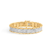 Bids.com 10K Yellow Gold 5.00 Cttw Round-Cut Diamond Link 7" Bracelet (J-K Color, I1-I2 Clarity) Bracelets