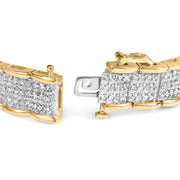Bids.com 10K Yellow Gold 5.00 Cttw Round-Cut Diamond Link 7" Bracelet (J-K Color, I1-I2 Clarity) Bracelets