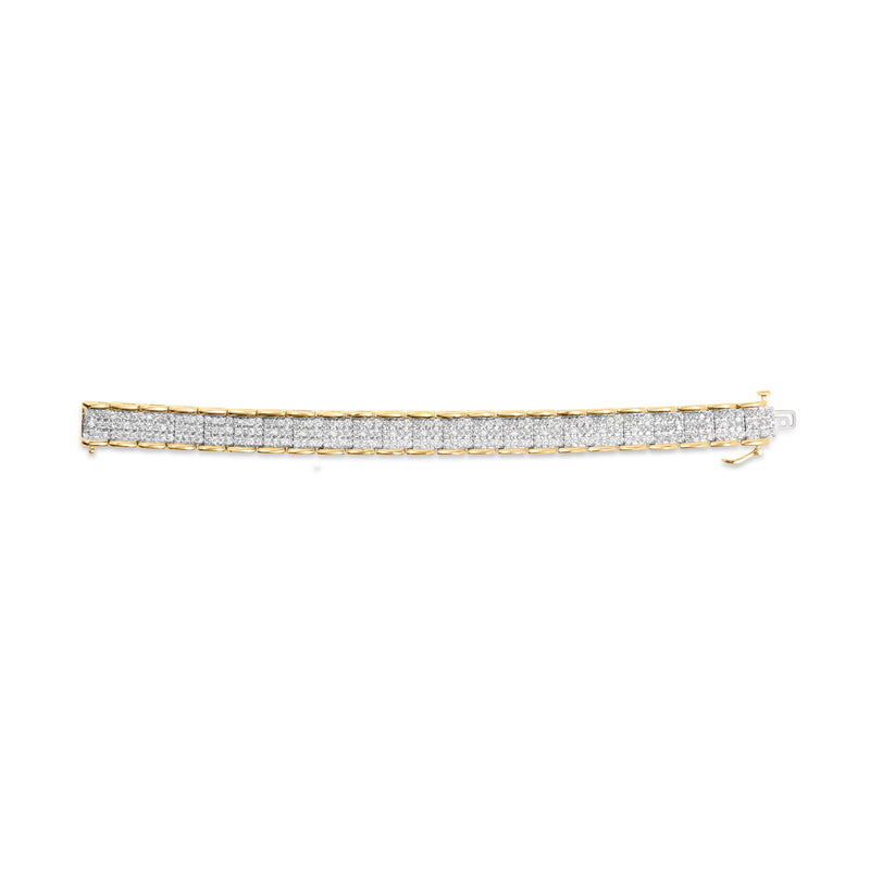 Bids.com 10K Yellow Gold 5.00 Cttw Round-Cut Diamond Link 7" Bracelet (J-K Color, I1-I2 Clarity) Bracelets