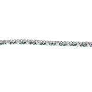 Bids.com 14K White Gold 4 5/8 Cttw Alternating White and Blue Diamond Martini Set Tennis Bracelet (H-I Color, I1-I2 Clarity) - 7" Inches Bracelets