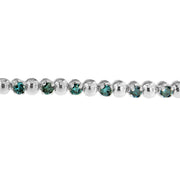 Bids.com 14K White Gold Round-Cut Blue Diamonds Bracelet (3.00 cttw, Blue Color, Clarity) Bracelets