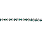 Bids.com 14K White Gold Round-Cut white and Blue Diamond Fashion Bracelet (3.70 cttw, H-I Color, SI1-SI2 Clarity) Bracelets