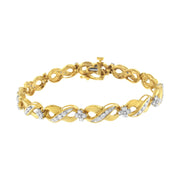 Bids.com 10K Yellow Gold Round-Cut Diamond Infinite Love Bracelet (1.00 cttw, I-J Color, I2-I3 Clarity) Bracelets