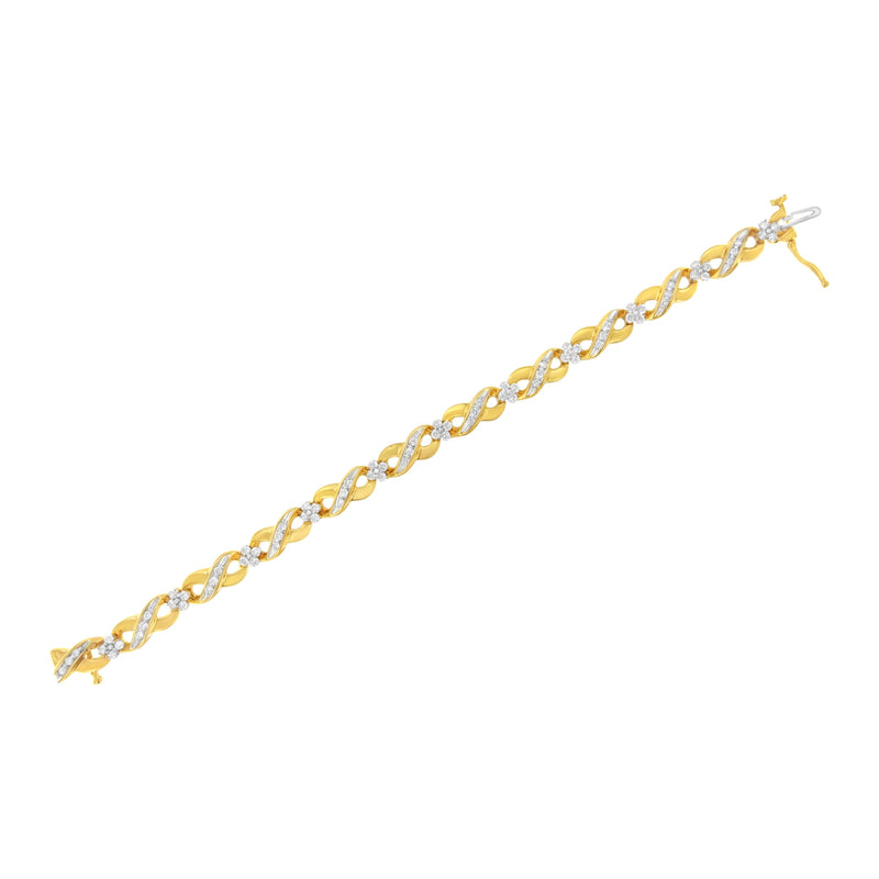 Bids.com 10K Yellow Gold Round-Cut Diamond Infinite Love Bracelet (1.00 cttw, I-J Color, I2-I3 Clarity) Bracelets