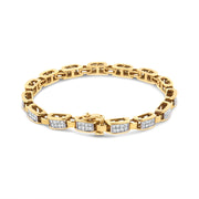 Bids.com 14K Yellow Gold 2 1/2 Cttw Princess-Cut Diamond Link Tennis Bracelet (H-I Color, SI2-I1 Clarity) - 7.25" Bracelets