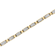 Bids.com 14K Yellow Gold 2 1/2 Cttw Princess-Cut Diamond Link Tennis Bracelet (H-I Color, SI2-I1 Clarity) - 7.25" Bracelets