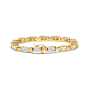 Bids.com 14K Yellow Gold Princess-Cut Diamond Links of Love Bracelet (2.00 cttw, H-I Color, SI2-I1 Clarity) Bracelets