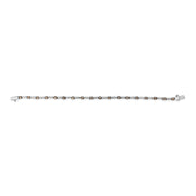 Bids.com 14k White Gold 2 1/4 Cttw Champagne Diamond Bar Link 7" Bracelet (Champagne Color, I1-I2 Clarity) Bracelets