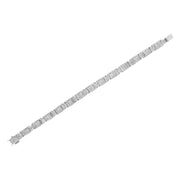 Bids.com 14K White Gold 5.0 Cttw Princess-Cut Diamond Rectangular Alternating Station 7" Tennis Bracelet (G-H Color, SI1-SI2 Clarity) Bracelets