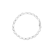 Bids.com 14K White Gold 1.0 Cttw Invisible Set Princess Diamond Alternating Link Tennis Bracelet (I-J Color, I1-I2 Clarity) - 7.25" Bracelets