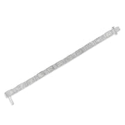 Bids.com 14K White Gold 7.0 Cttw Princess Cut Diamond 7" Alternating Vertical and Horizontal Rectangular Link Tennis Bracelet (H-I Color, SI2-I1 Clarity) Bracelets