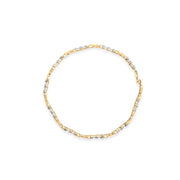 Bids.com 10k Yellow Gold 1/3 Cttw Diamond 3 Stone and X-Link Bracelet (I-J Color, I1-I2 Clarity) - 7.50" Inches Bracelets