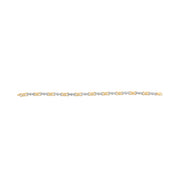 Bids.com 10k Yellow Gold 1/3 Cttw Diamond 3 Stone and X-Link Bracelet (I-J Color, I1-I2 Clarity) - 7.50" Inches Bracelets