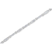 Bids.com 10K White Gold Geometric Pattern Diamond Tennis Bracelet (3 cttw, H-I Color, SI2-I1 Clarity) Bracelets