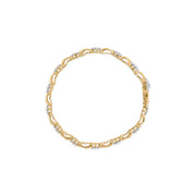 Bids.com 10k Yellow Gold Plated .925 Sterling Silver 2.00 Cttw Round-Cut Diamond Link 7" Bracelet (H-I Color, I2-I3 Clarity) Bracelets