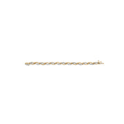 Bids.com 10K Yellow and White Gold 1/2 Cttw Channel Set Diamond Infinity Link 7" Tennis Bracelet (H-I Color, I1-I2 Clarity) Bracelets
