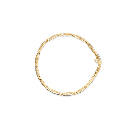 Bids.com 14K Yellow Gold 1.00 Cttw Baguette Diamond Channel Link Bracelet Bracelets