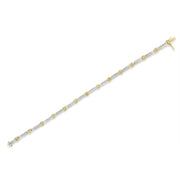 Bids.com 14K Yellow Gold 1.00 Cttw Baguette Diamond Channel Link Bracelet Bracelets