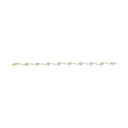 Bids.com 10k Two-Tone Gold 1/3 Cttw Diamond Pave Set Heart S-Link 7.25" Bracelet (I-J Color, I2-I3 Clarity) Bracelets