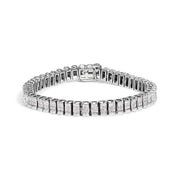 Bids.com 14K Yellow Gold 3.0 Cttw Princess Cut Quad Invisible Set Tennis Bracelet (H-I Color, SI1-SI2 Clarity) - 7â€ Bracelets