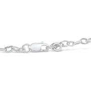 Bids.com 10k White Gold 1/6 Cttw Diamond "Love" Charm Cable Chain Bracelet (H-I Color, I1-I2 Clarity) - 7" Bracelets