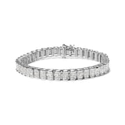 Bids.com 14K Yellow Gold 5.0 Cttw Invisible Set Princess-cut Diamond Buckle Link Tennis Bracelet (H-I Color, SI2-I1 Clarity) - Size 7.25" Bracelets