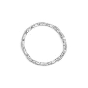 Bids.com 14K White Gold 2.00 Cttw Diamond Swirl and Pear Shape Link Bracelet (I-J Color, I2-I3 Clarity) - 7" Bracelets